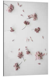 Quadro em alumínio Pink flower confetti