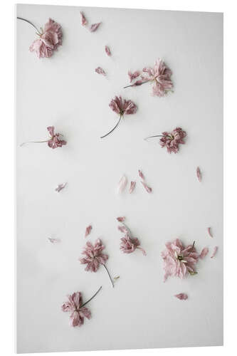 Foam board print Pink flower confetti