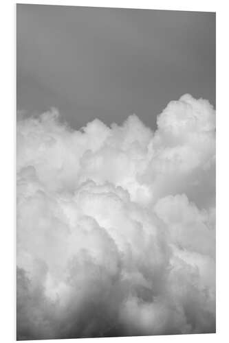 Foam board print Mountains of clouds on a grey sky