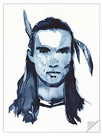 Wall sticker Native American Man Portrait