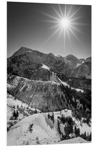 Tableau en PVC View from Jenner, Upper Bavaria, b/w