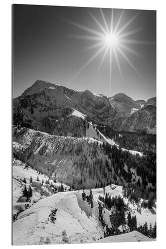 Tableau en plexi-alu View from Jenner, Upper Bavaria, b/w