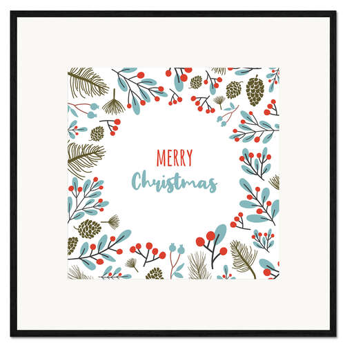 Gerahmter Kunstdruck Merry Christmas