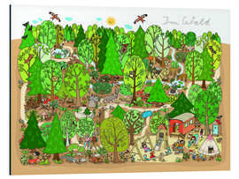 Magnettafel Wimmelbild im Wald