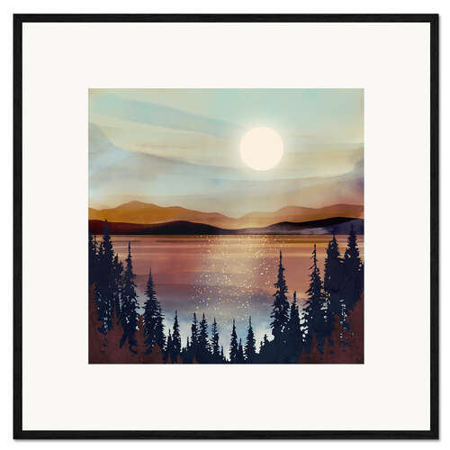 Plakat artystyczny premium w ramie Summer Lake Sunset