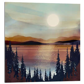 Tableau en plexi-alu Summer Lake Sunset