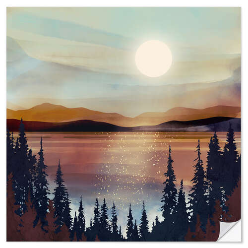 Autocolante decorativo Summer Lake Sunset