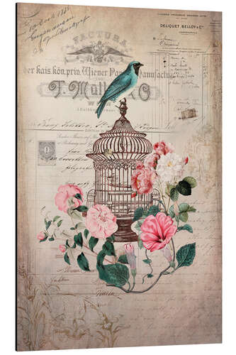 Cuadro de aluminio Vintage birdcage