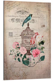 Aluminium print Vintage birdcage