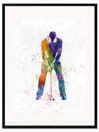 Impression artistique encadrée Golf player IX