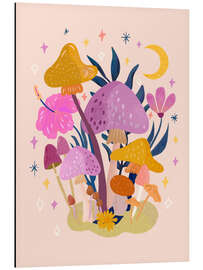 Magnettafel Pilze, Blumen und Sterne