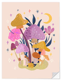 Wall sticker Mushrooms, flowers and stars