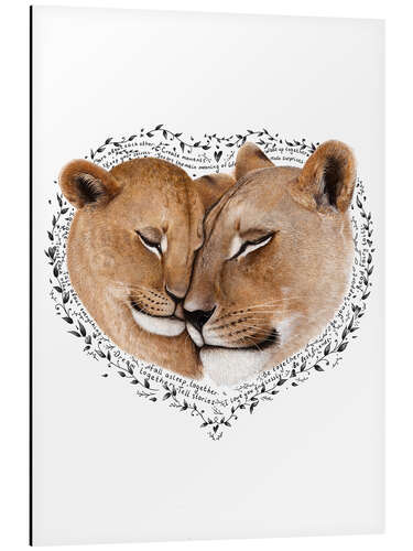 Alumiinitaulu The Love of Lion Mom