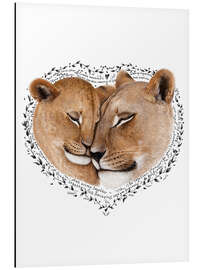 Alumiinitaulu The Love of Lion Mom