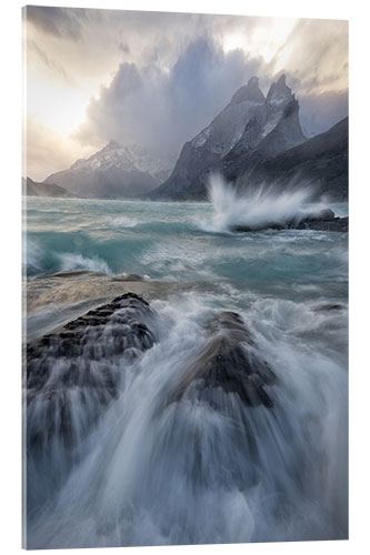 Acrylglasbild Strömungen im Torres Del Paine