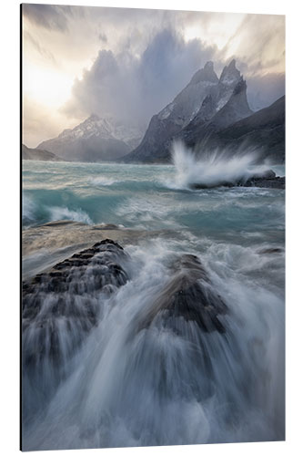 Aluminium print Currents in Torres Del Paine