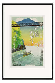 Gerahmter Kunstdruck Bootstour auf dem Tenryu-Fluss - Reise nach Japan