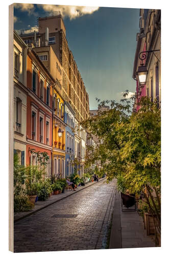 Holzbild Rue Cremieux am Morgen