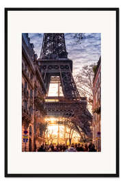 Gerahmter Kunstdruck Eiffelturm im Morgenlicht
