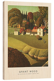 Holzbild The Birthplace of Herbert Hoover, 1942 - Grant Wood