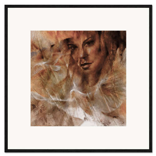Ingelijste kunstdruk Jana with dove