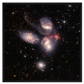 Gerahmter Kunstdruck James Webb - Stephan's Quintet galaxies