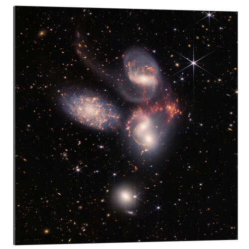 Tableau en plexi-alu James Webb - Stephan's Quintet galaxies