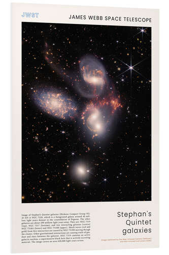 Bilde på skumplate JWST - Stephan's Quintet galaxies