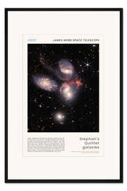 Gerahmter Kunstdruck JWST - Stephan's Quintet galaxies