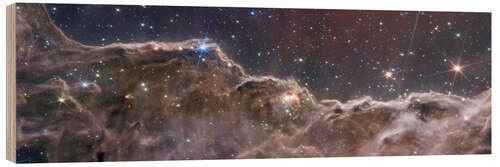 Wood print James Webb - Open star cluster in Carina Nebula