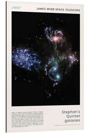 Magnettafel JWST - Stephan's Quintet galaxies (MIRI)