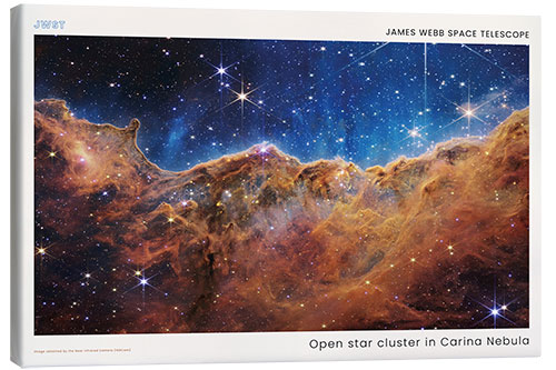 Tableau sur toile JWST - Open star cluster in Carina Nebula (NIRCam)