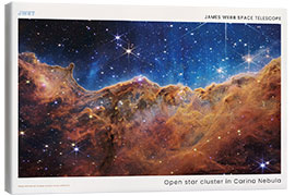 Canvas print  JWST - Open star cluster in Carina Nebula (NIRCam) - NASA