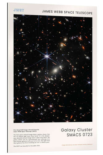 Quadro em plexi-alumínio JWST - Galaxy cluster SMACS 0723