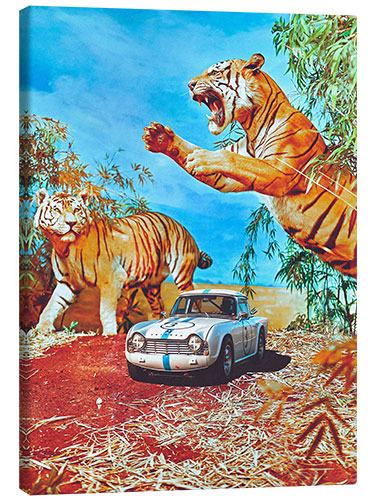 Tableau sur toile Tiger Attack