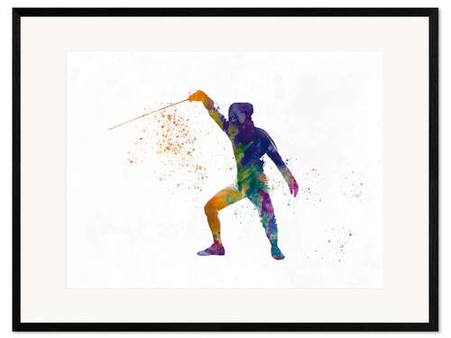 Impresión de arte enmarcada Fencing III