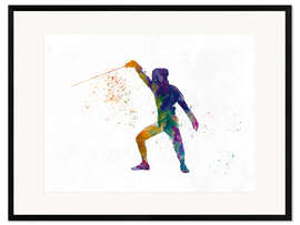 Impression artistique encadrée Fencing III