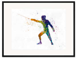 Gerahmter Kunstdruck Fechten IV