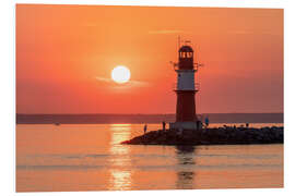 PVC-taulu Lighthouse at sunrise, Baltic Sea