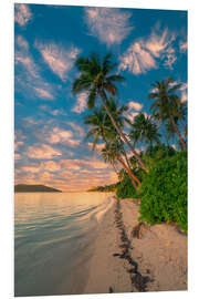 Tableau en PVC Palmiers sur la plage, Fidji