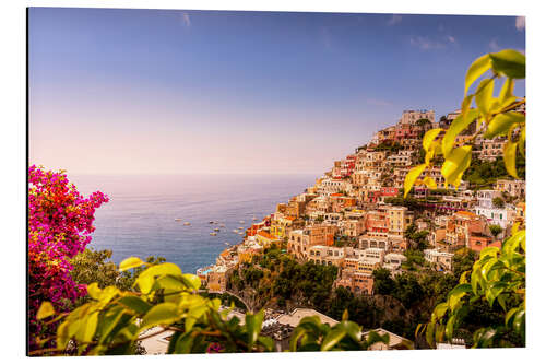 Print på aluminium Beautiful Positano, Italy