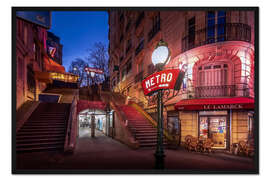Gerahmter Kunstdruck Metro-Eingang in Paris