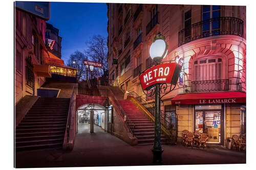 Tableau en plexi-alu Metro entrance in Paris