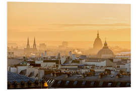 Hartschaumbild Früh am Morgen in Paris