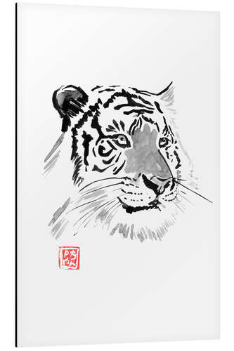 Aluminium print White Tiger