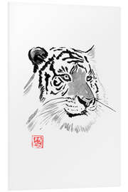 Quadro em PVC Tigre branco