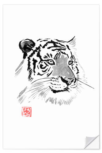 Sticker mural White Tiger