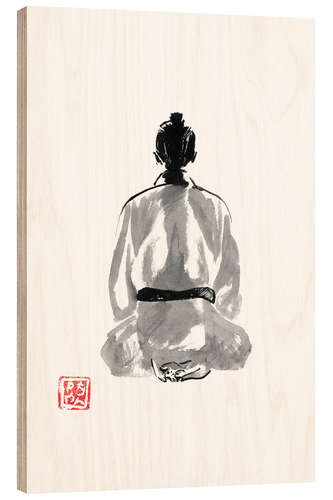 Wood print Seiza