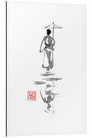 Magnettafel Geisha mit Schirm