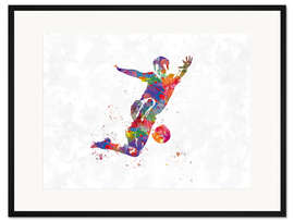 Gerahmter Kunstdruck Fußballspieler XXIV